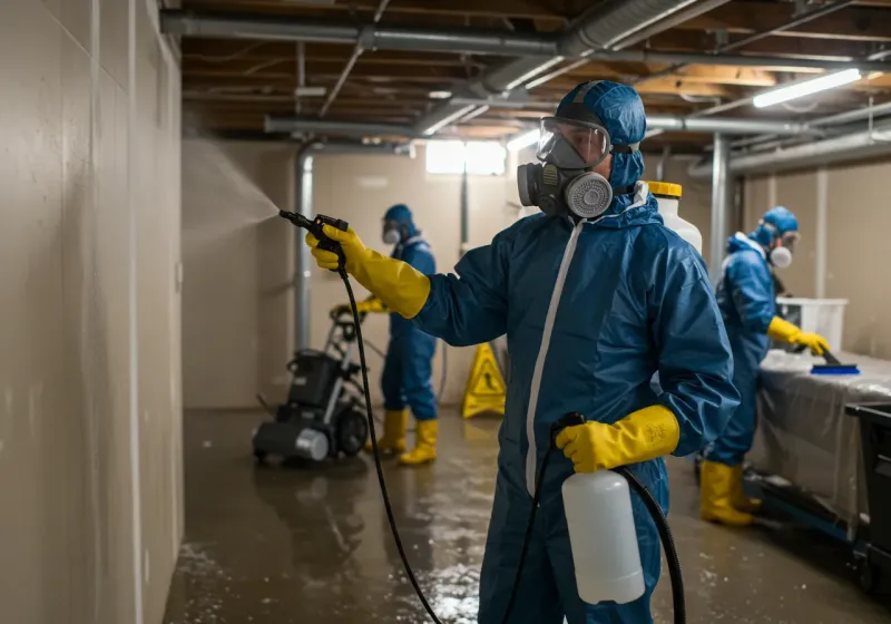 Basement Sanitization and Antimicrobial Treatment process in Randolph County, NC